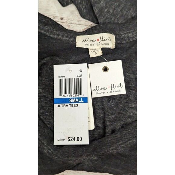 Ultra Flint Womens Size Small Black Long Sleeve V Neck Pullover T Shirt Stretch - Picture 6 of 8